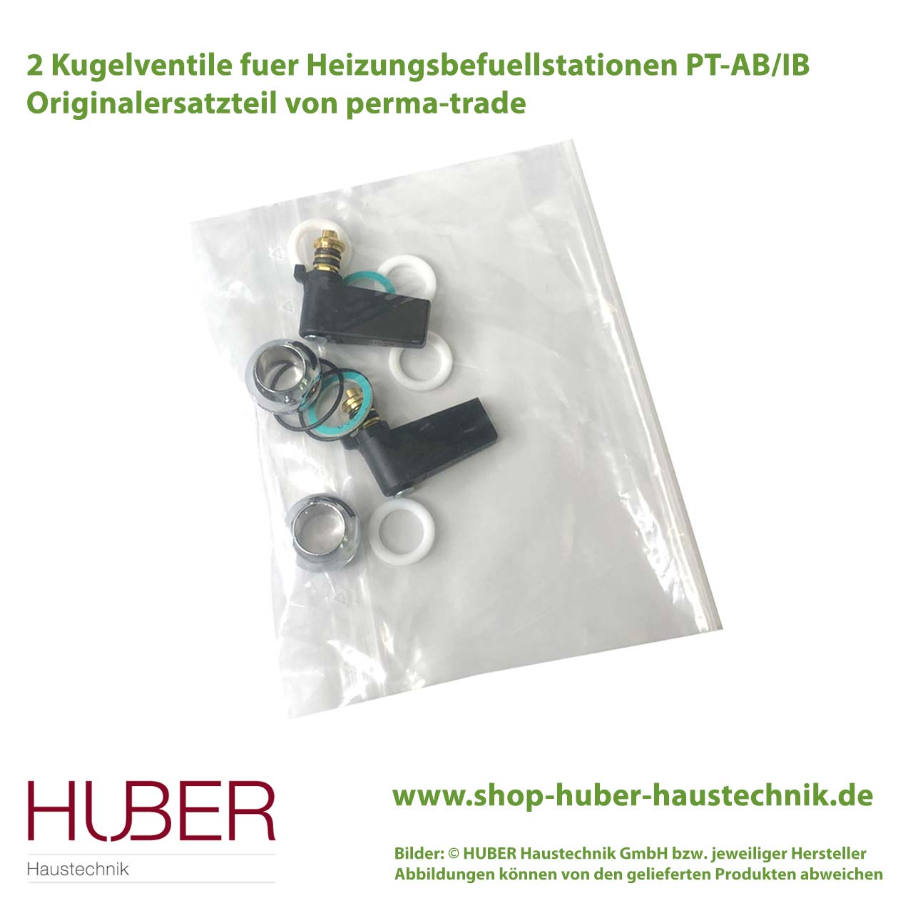 2 Kugelventile für Heizungsbefüllstationen PT-AB/IB