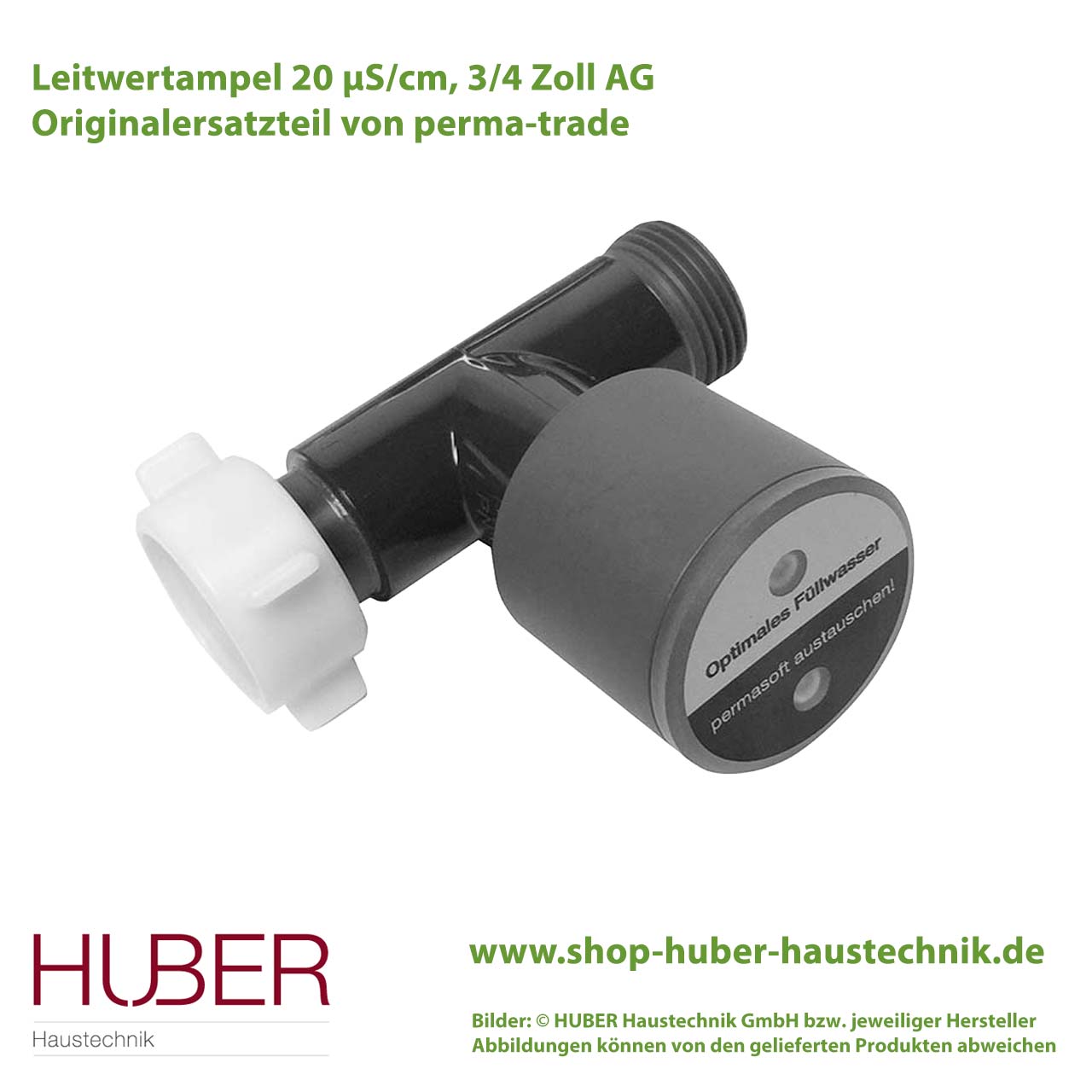Leitwertampel 20 µS/cm, 3/4 Zoll AG