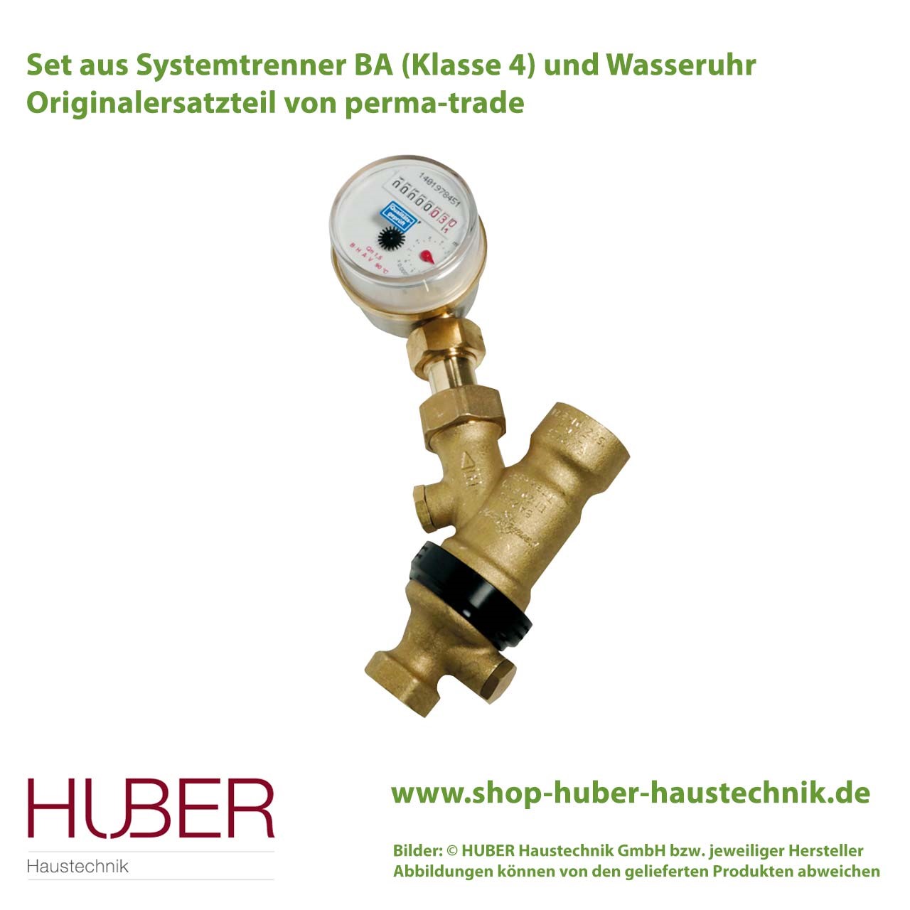 Set aus Systemtrenner BA (Klasse 4) und Wasseruhr